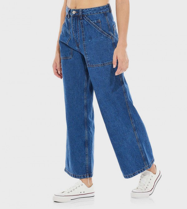 R&B  Clothing - Blue Straight Jeans