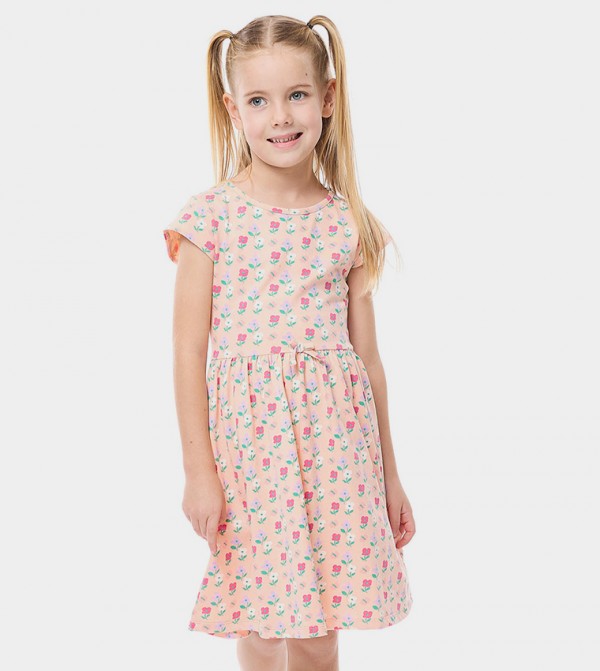 R&B  - Peach Casual Dress