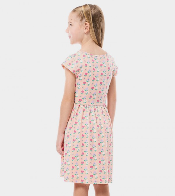 R&B  - Peach Casual Dress