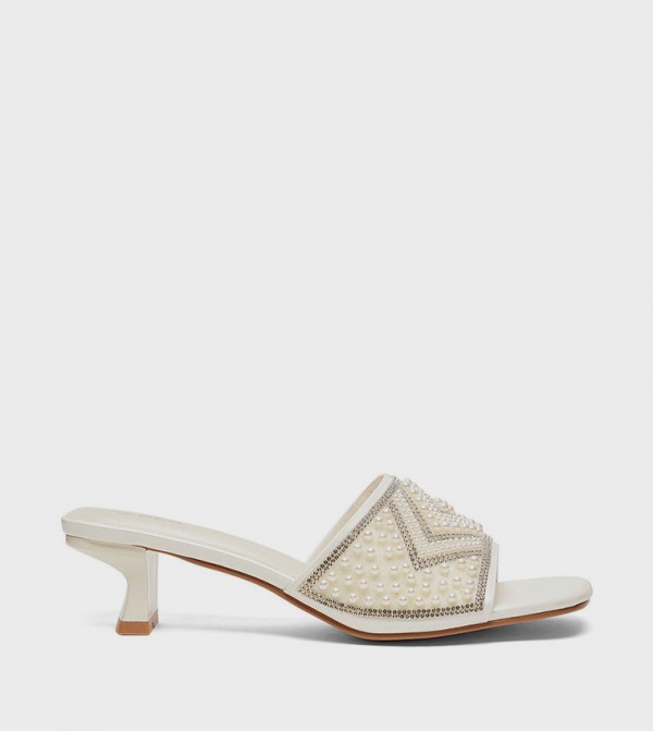 R&B  Shoes - White Heels