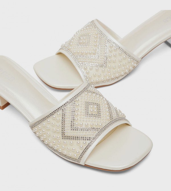 R&B  Shoes - White Heels