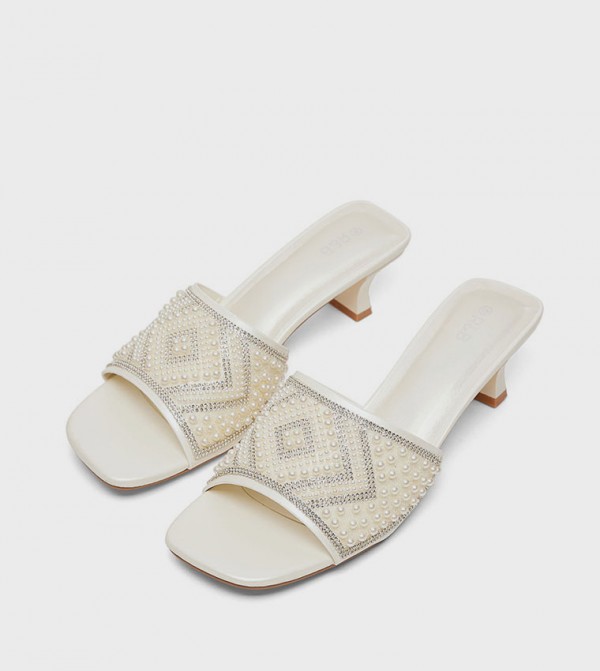 R&B  Shoes - White Heels