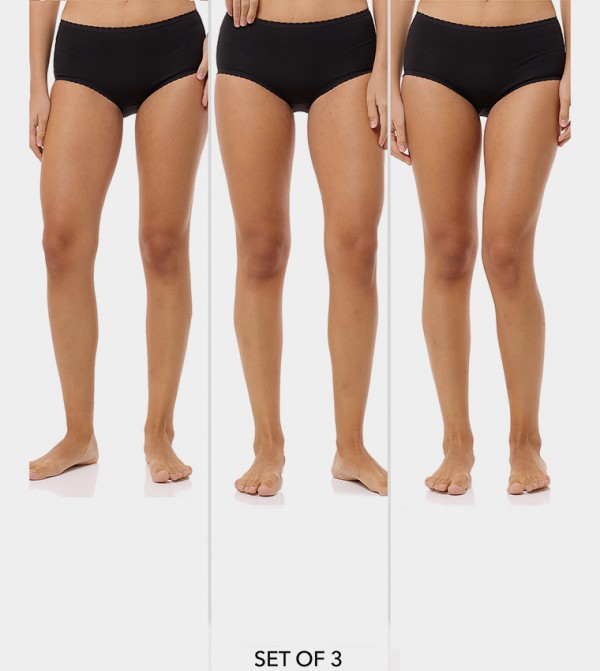 R&B  Lingerie - Black Briefs