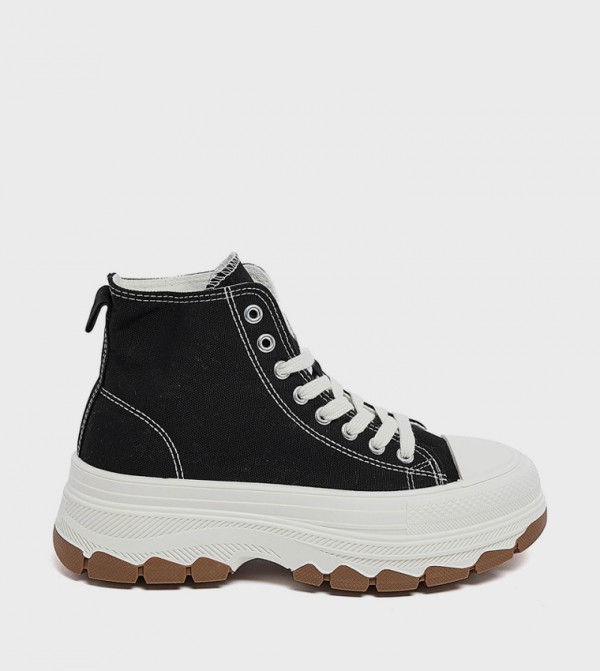 R&B R&B - Black Casual Slip-ons