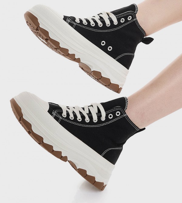 R&B R&B - Black Casual Slip-ons