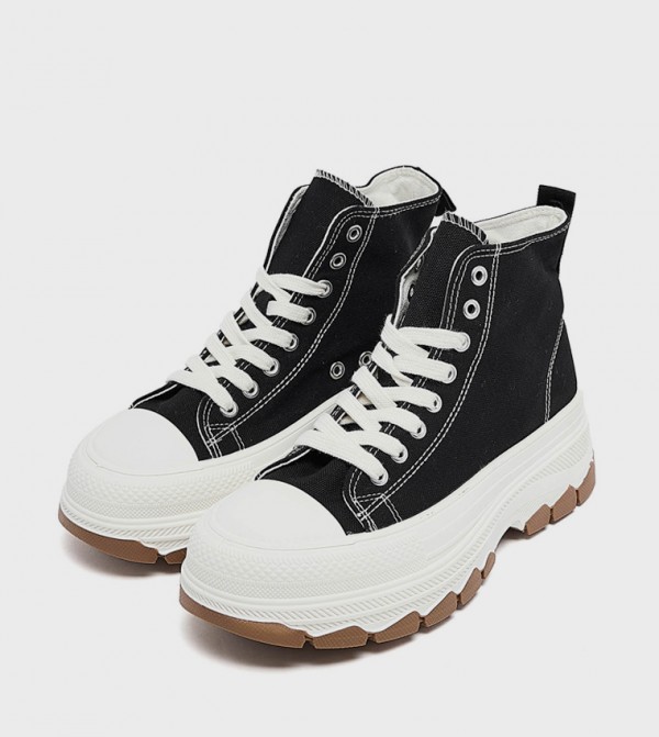 R&B R&B - Black Casual Slip-ons