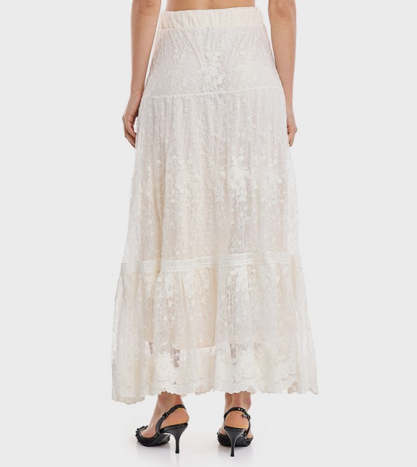 R&B Women - Ivory Maxi Skirts