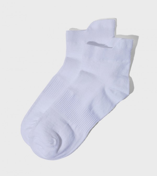 R&B  Socks - White Ankle Length Socks