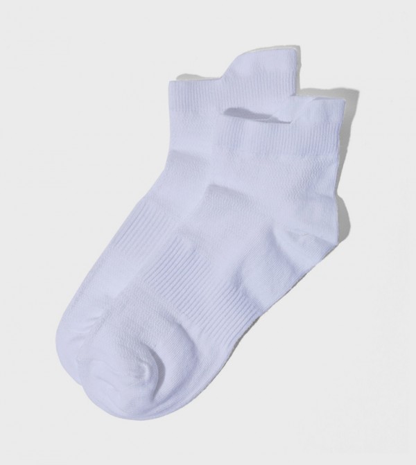 R&B  Socks - White Ankle Length Socks