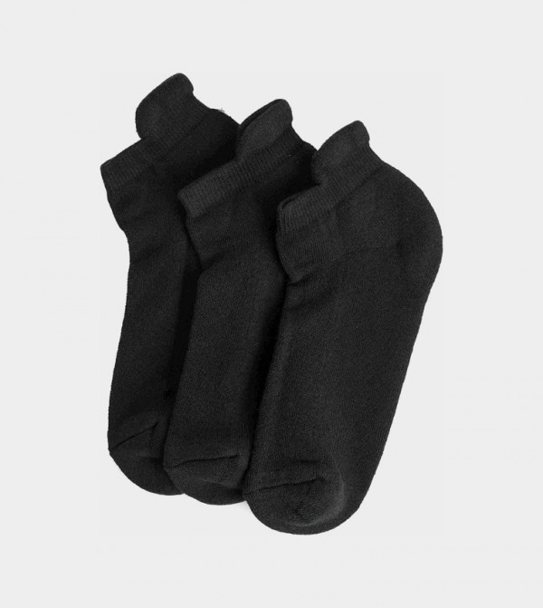 R&B  Socks - Black Ankle Length Socks