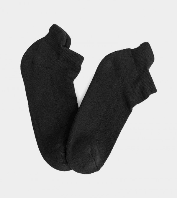 R&B  Socks - Black Ankle Length Socks