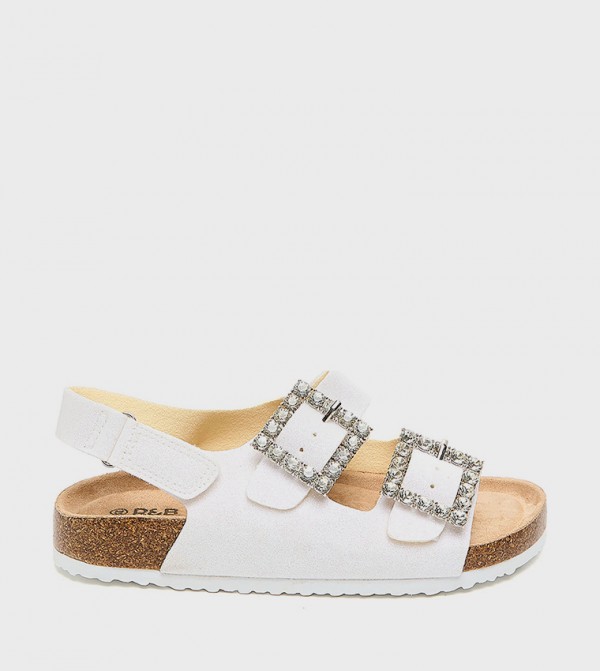 R&B  Sandals - Ivory Flat Sandals