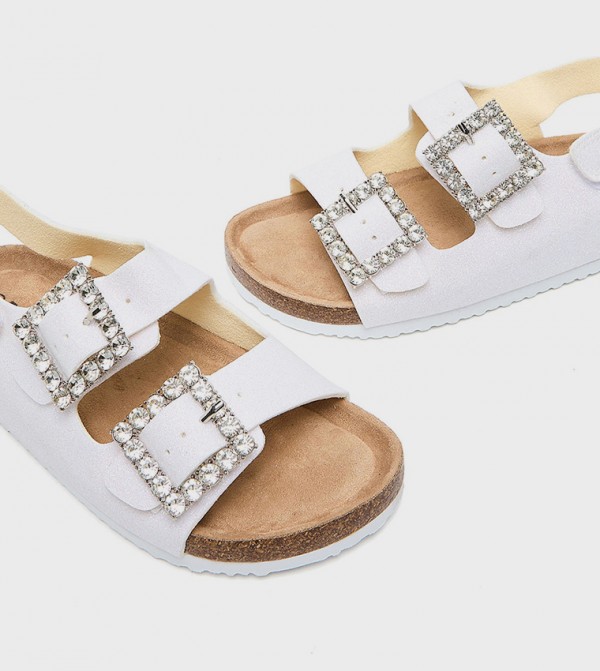 R&B  Sandals - Ivory Flat Sandals