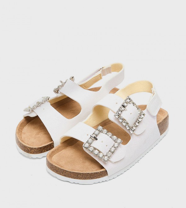 R&B  Sandals - Ivory Flat Sandals