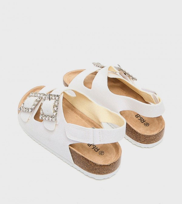 R&B  Sandals - Ivory Flat Sandals