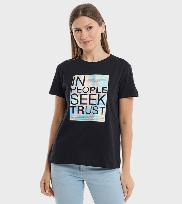 R&B R&B - Black Casual T-Shirts