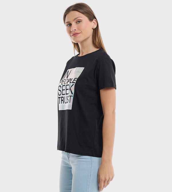 R&B R&B - Black Casual T-Shirts