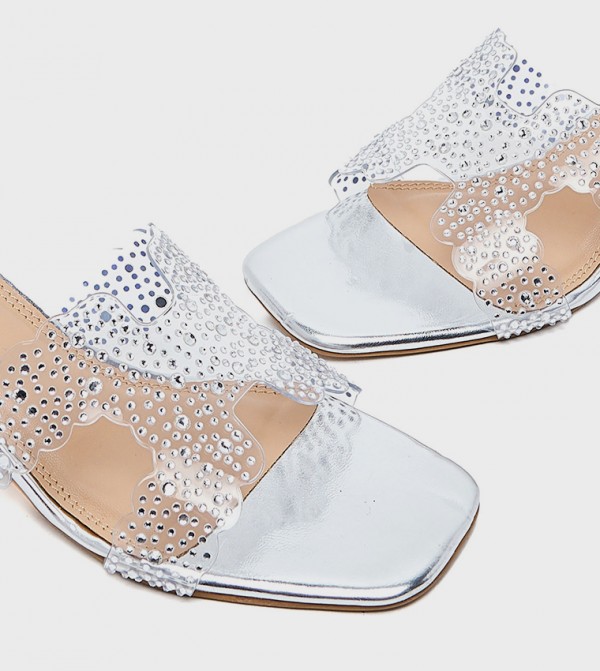 R&B  Shoes - Silver Heels