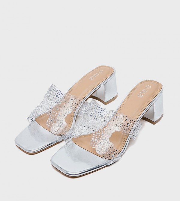 R&B  Shoes - Silver Heels