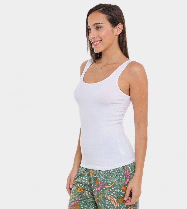 R&B R&B - White Sleeveless Tops