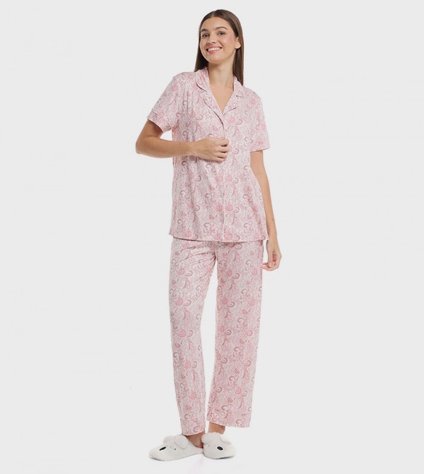 R&B  Sleepwears & Loungewears - Pink Pyjama Set