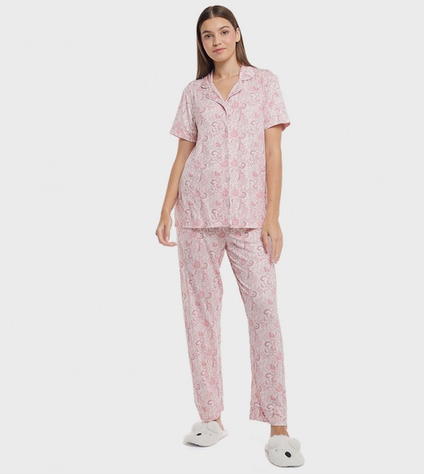 R&B  Sleepwears & Loungewears - Pink Pyjama Set