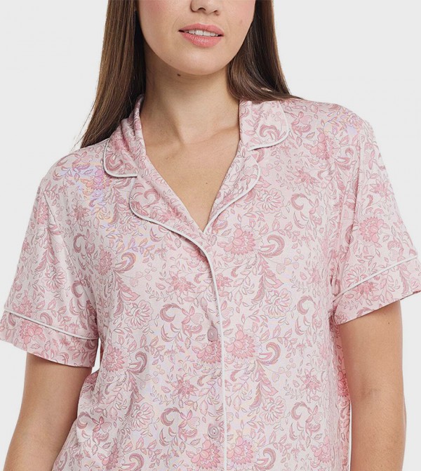 R&B  Sleepwears & Loungewears - Pink Pyjama Set