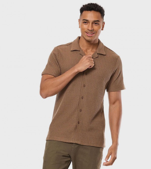 R&B  Shirts - Brown Casual Shirts