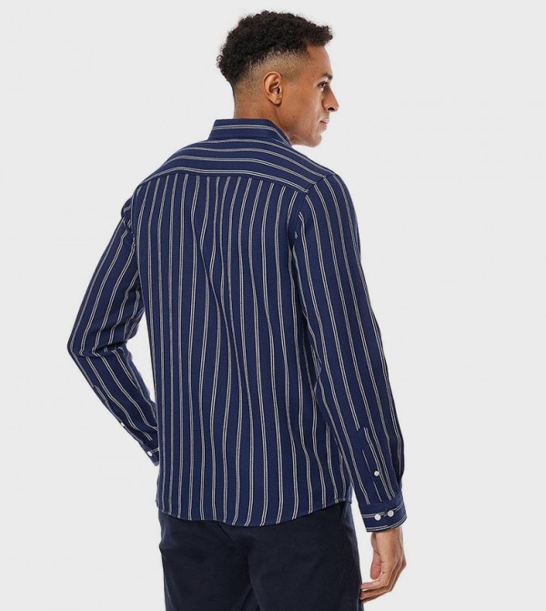 R&B  Shirts - NAVY BLUE Casual Shirts