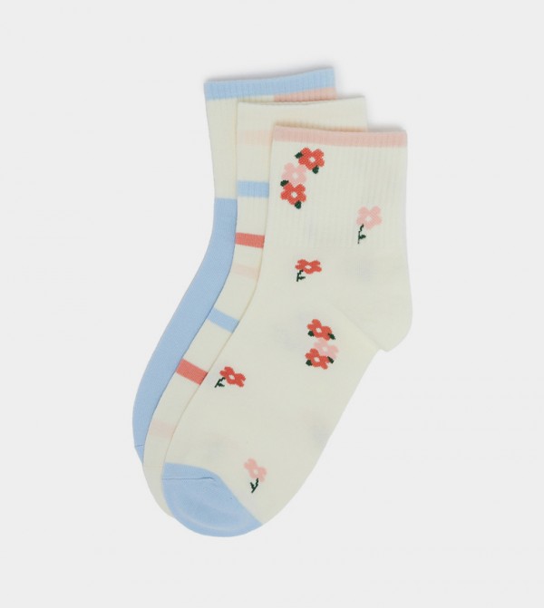 R&B  Socks - Peach Ankle Length Socks