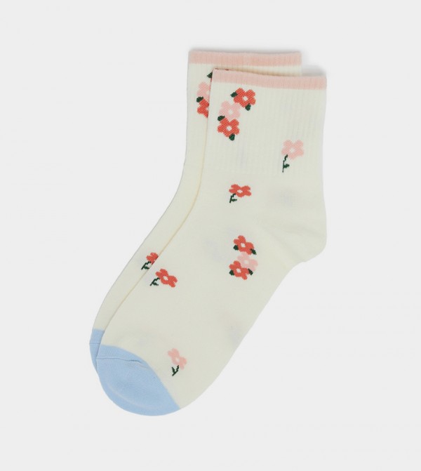 R&B  Socks - Peach Ankle Length Socks