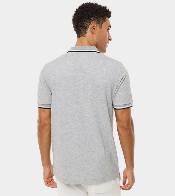 R&B  - Grey Melange Polo T-shirts