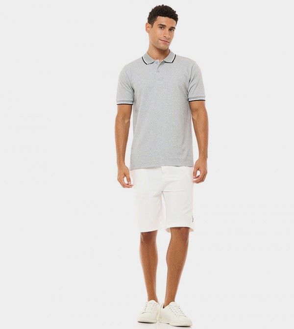 R&B  - Grey Melange Polo T-shirts