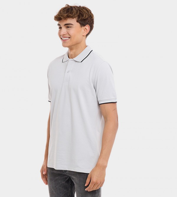 R&B  - Silver Polo T-shirts