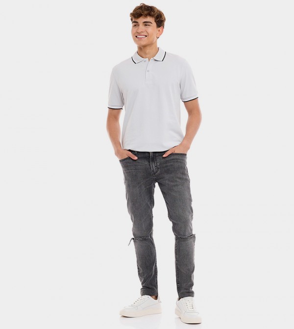 R&B  - Silver Polo T-shirts