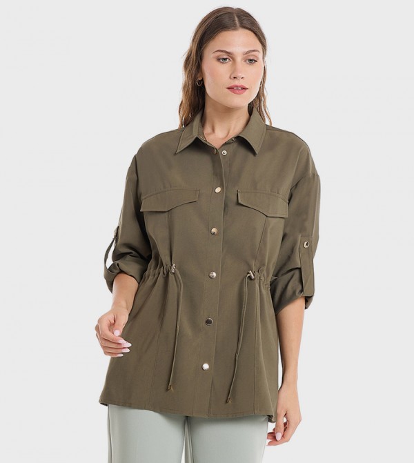 R&B  - Olive Casual Jackets