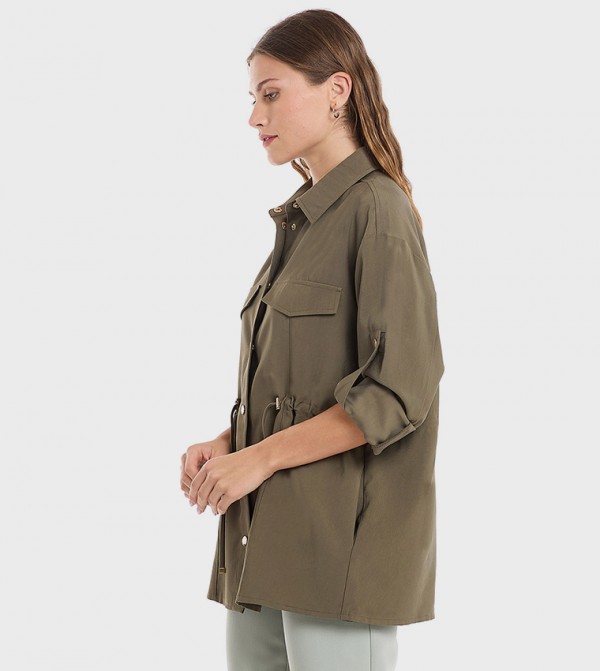 R&B  - Olive Casual Jackets