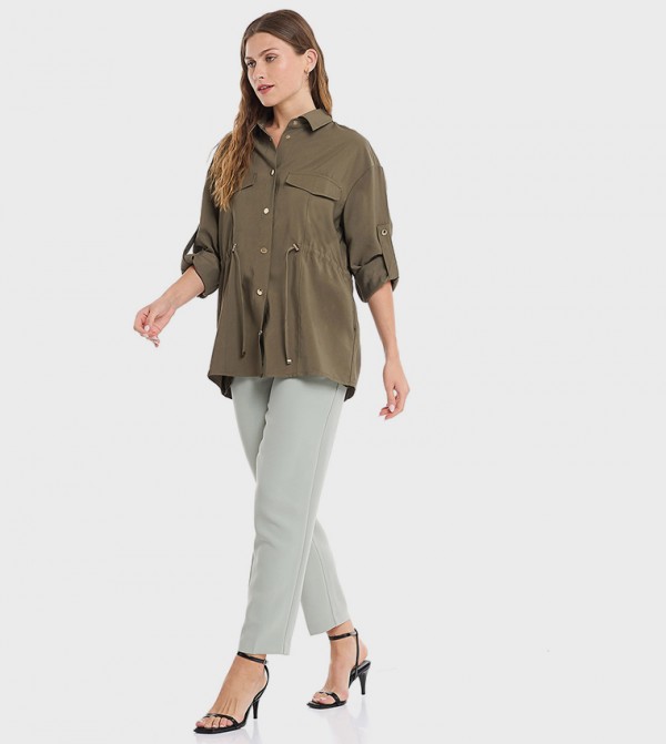 R&B  - Olive Casual Jackets