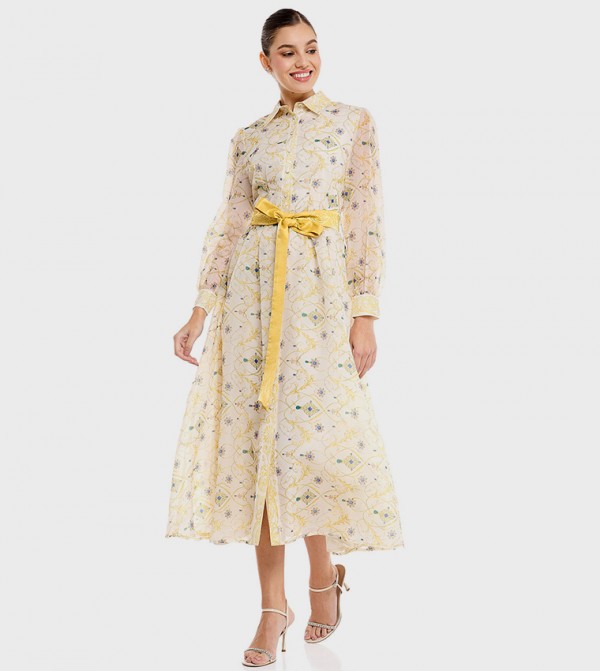 R&B  - Light Yellow Shirt & T-Shirt Dresses