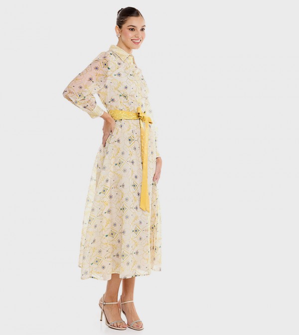 R&B  - Light Yellow Shirt & T-Shirt Dresses