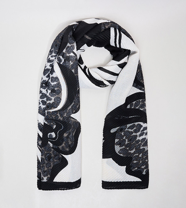 R&B  Scarves - Black Woven Scarves
