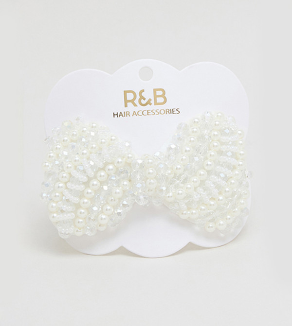 R&B  Hair Accessories - White Hair Clips