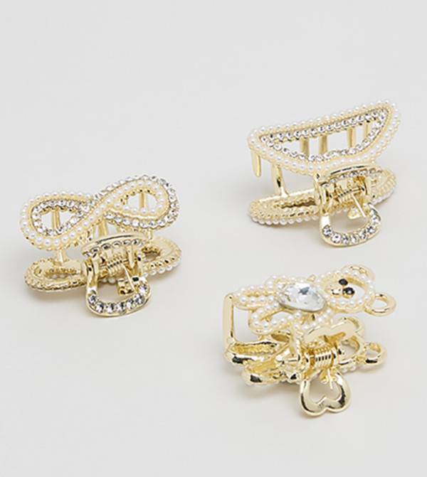 R&B  Hair Clips - Gold Hair Clips