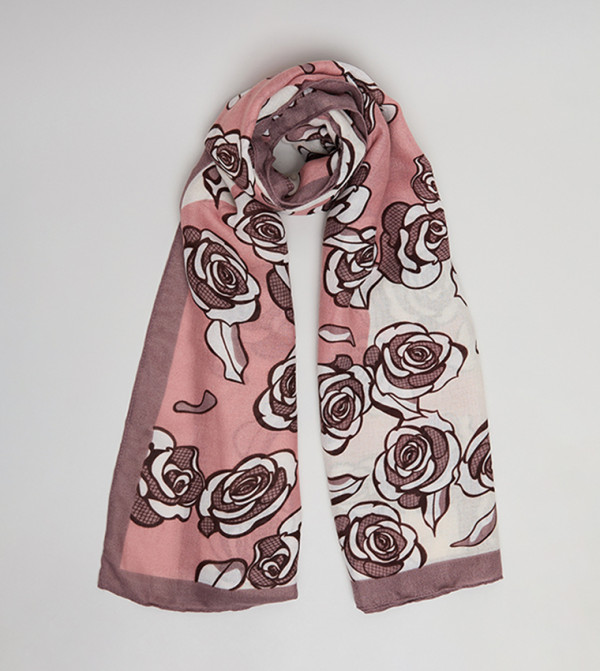 R&B  Scarves - Pink Woven Scarves