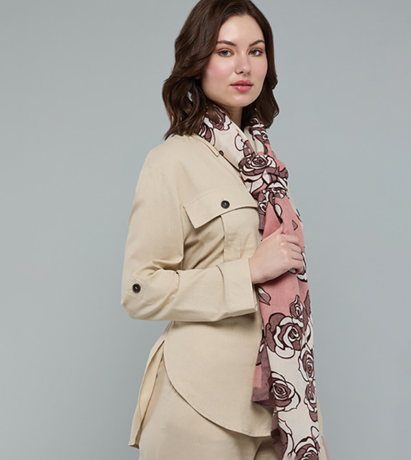 R&B  Scarves - Pink Woven Scarves