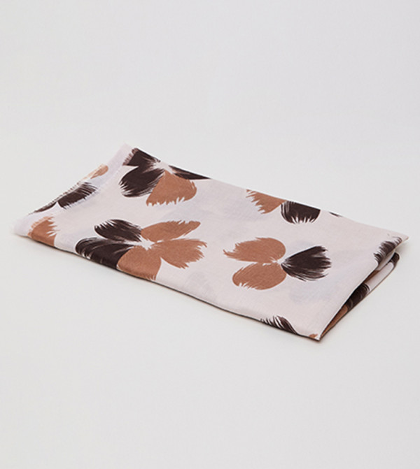 R&B  Scarves - Beige Woven Scarves