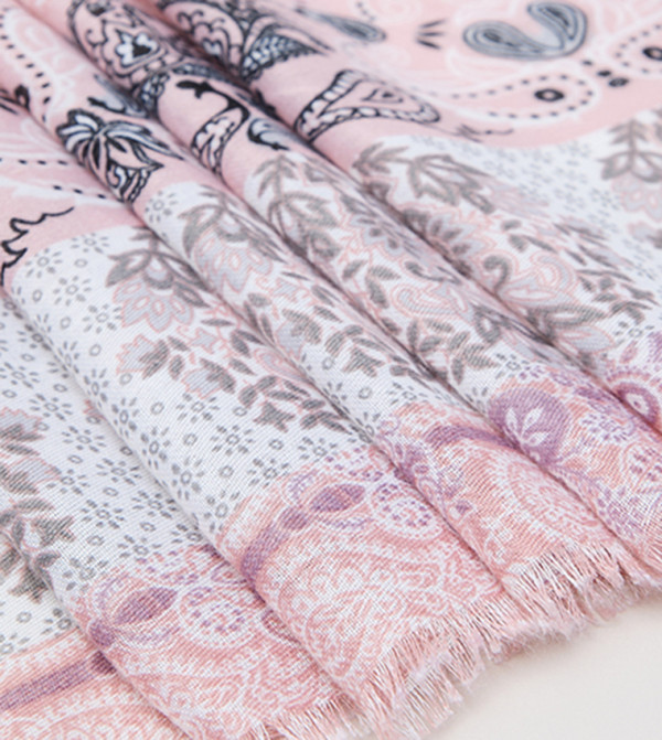 R&B  Scarves - Pink Woven Scarves