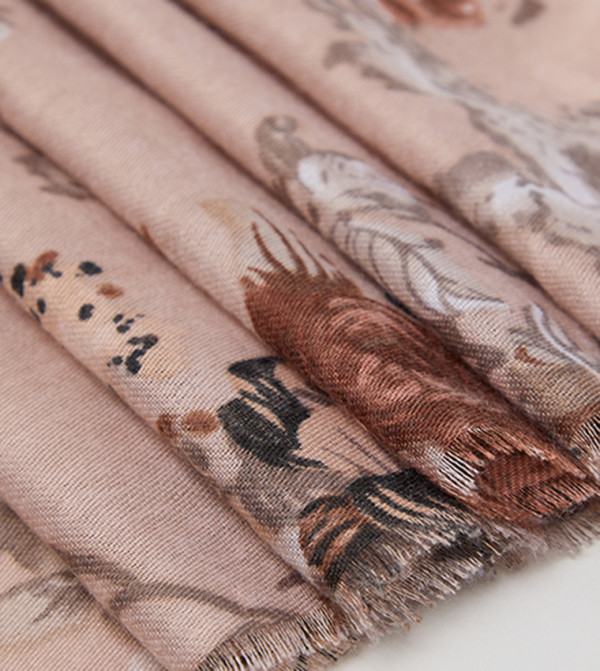 R&B  Scarves - Beige Woven Scarves