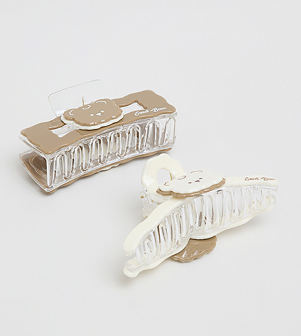 R&B  Hair Accessories - Beige Hair Clips