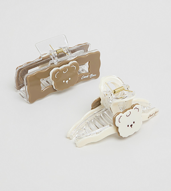 R&B  Hair Accessories - Beige Hair Clips